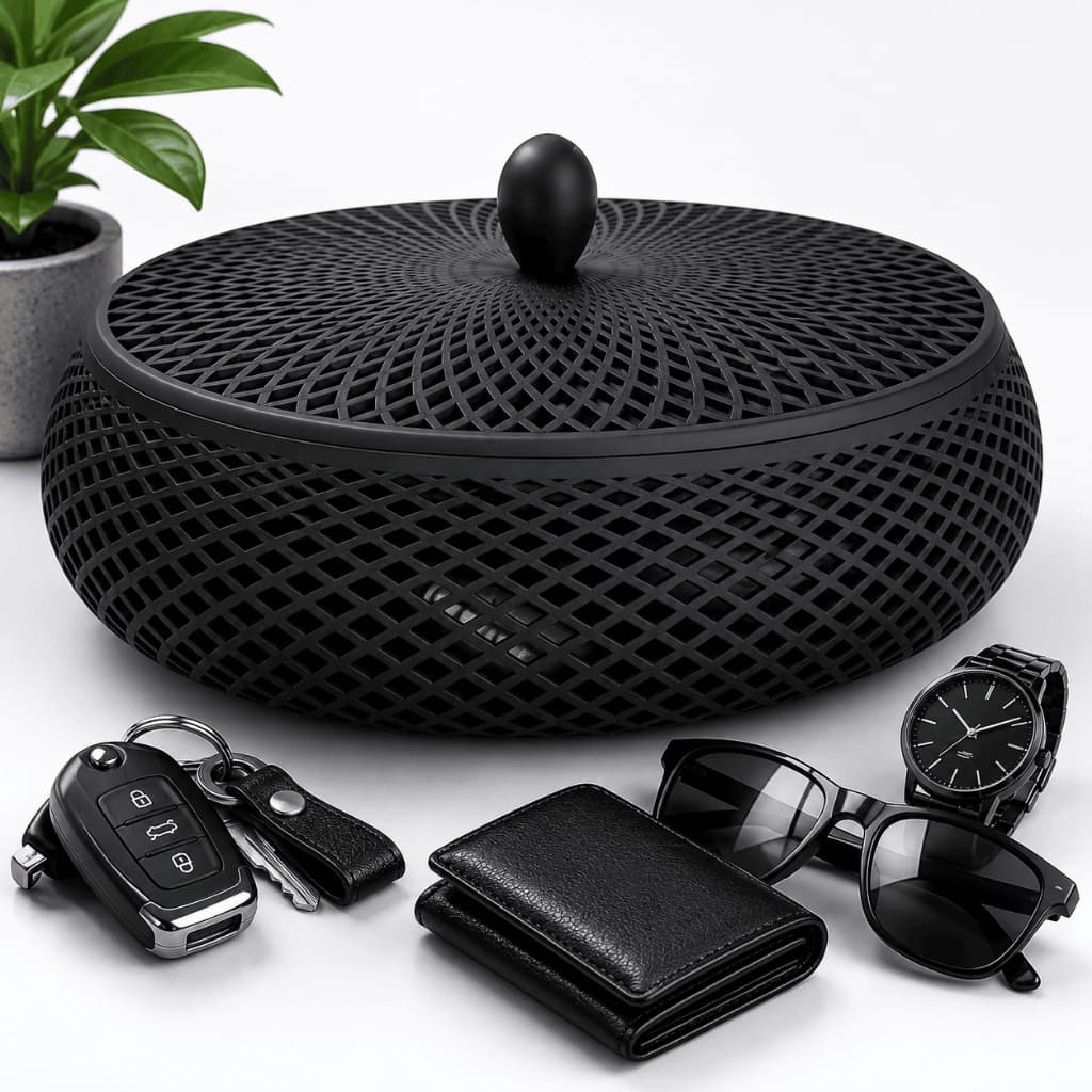 Cesto Florata Centro de Mesa Organizador Decorativo Estilo Boho para Sala e Jantar, Cachepot/Bandeja Multiuso