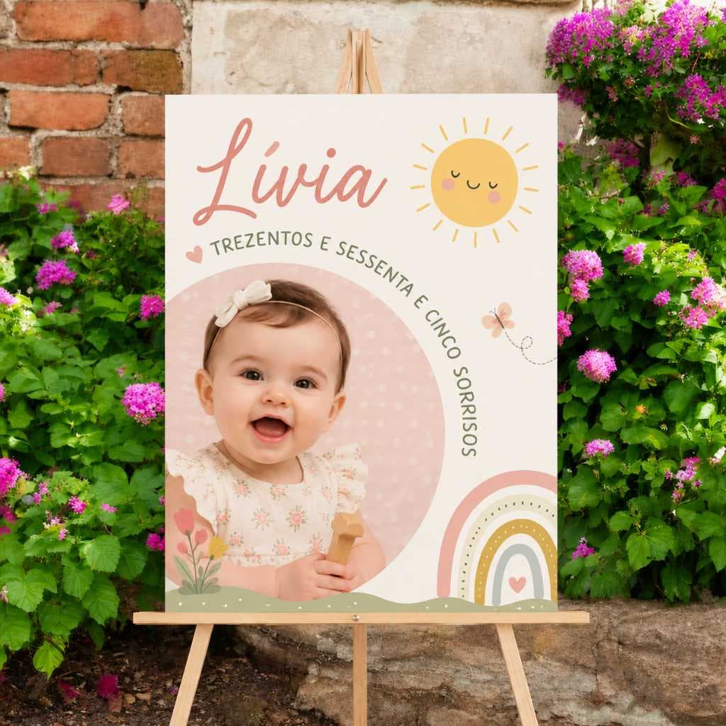 Placa Decoração Festa Recepção Boas Vindas Quadro aniversário Infantil Foto Personalizado