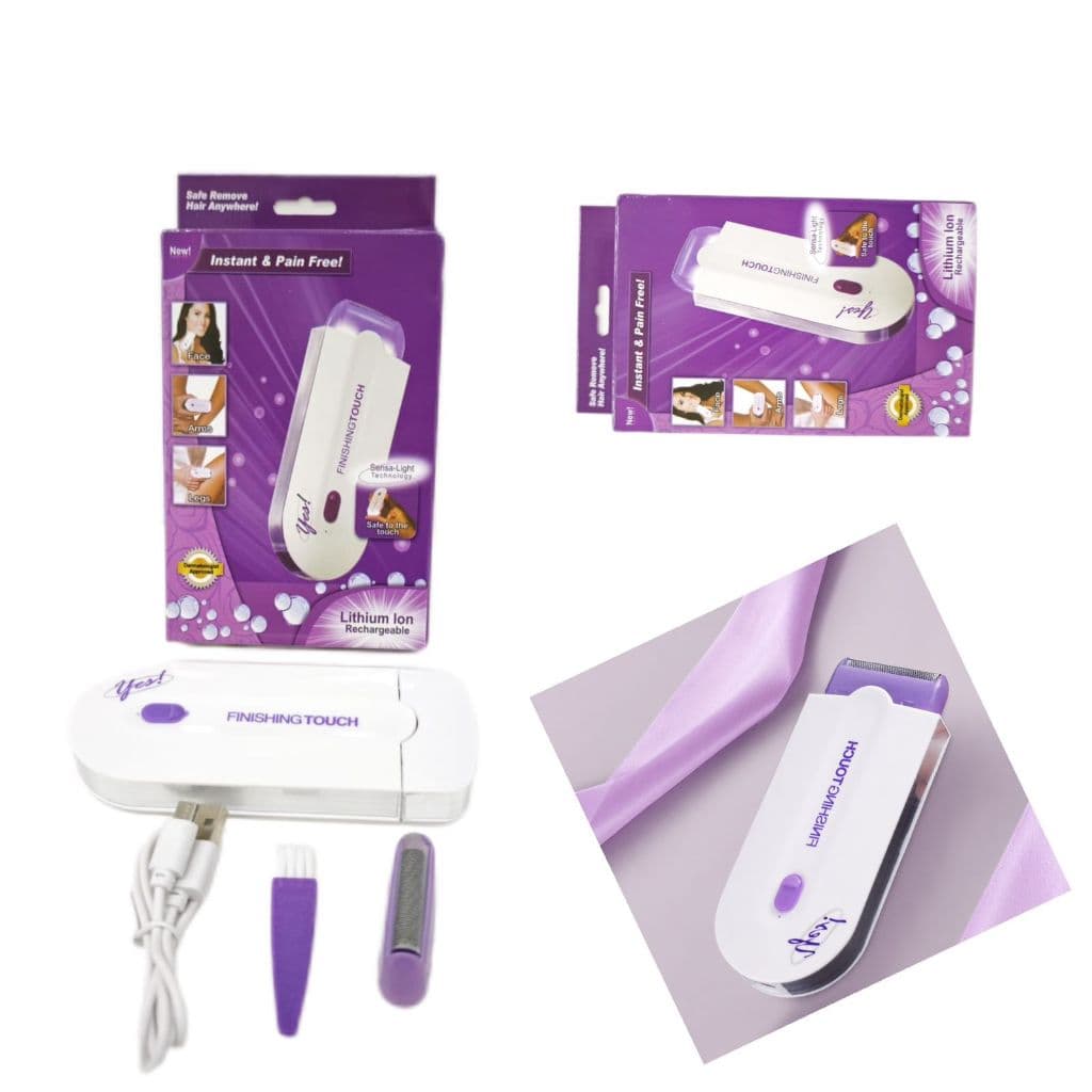 Aparelho Depilador Elétrico Recarregável USB Finishing Touch, Depilação Indolor para Corpo, Rosto e Pernas 8570