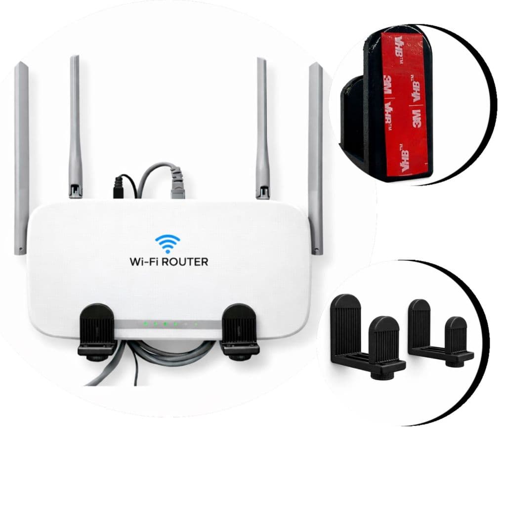Suporte Modem Roteador WiFi Parede Regulável Instalação Sem Furos