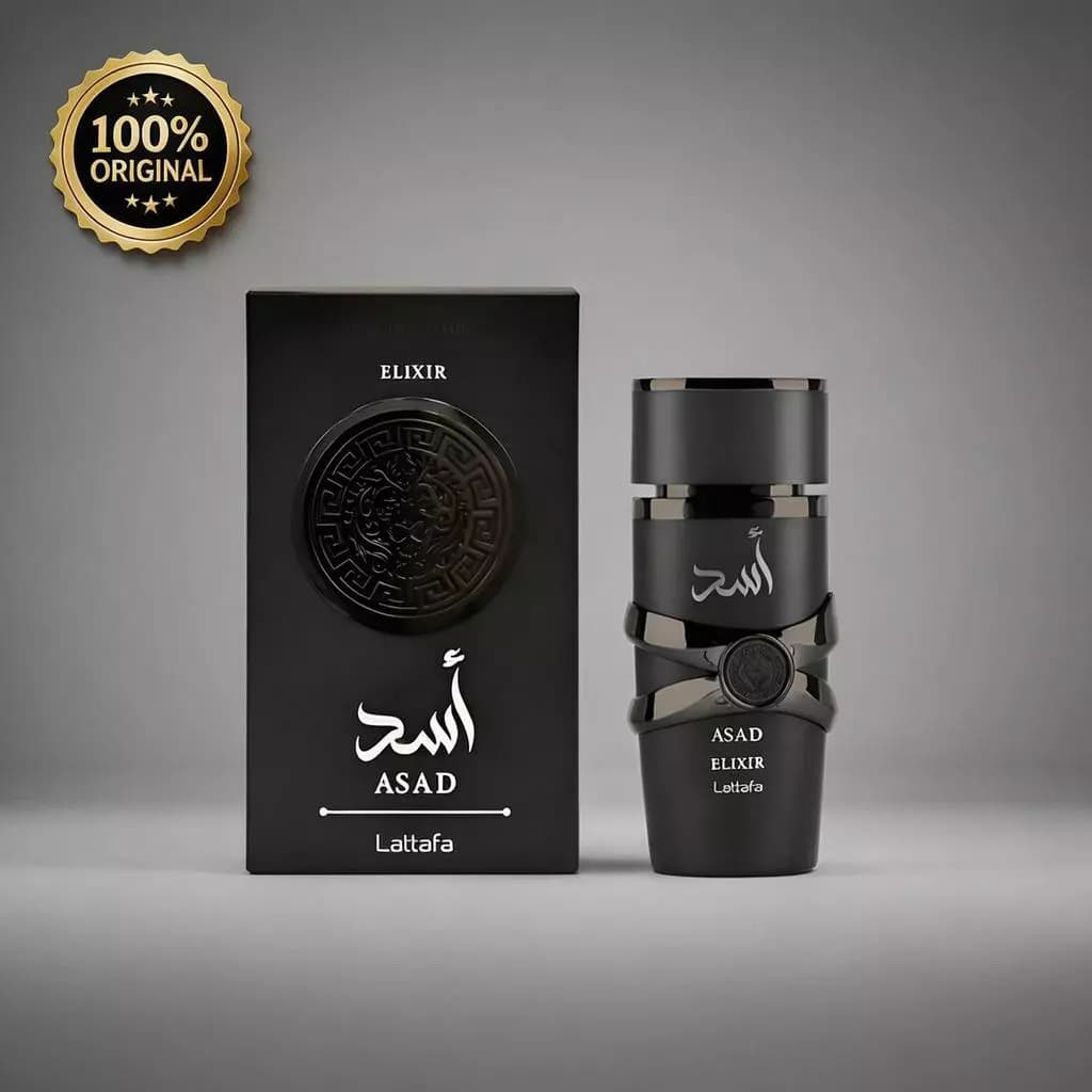 Perfume Árabe Lattafa Asad Elixir EDP 100ml Masculino Original – Intenso e Sofisticado