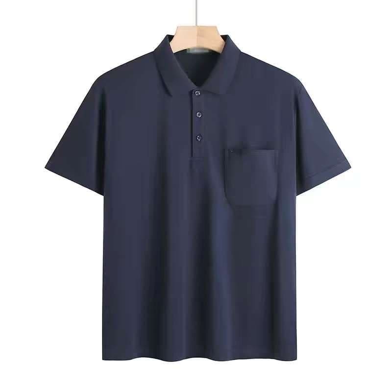 Polo Masculino Com Bolso  Manga Curta  De Algodao
