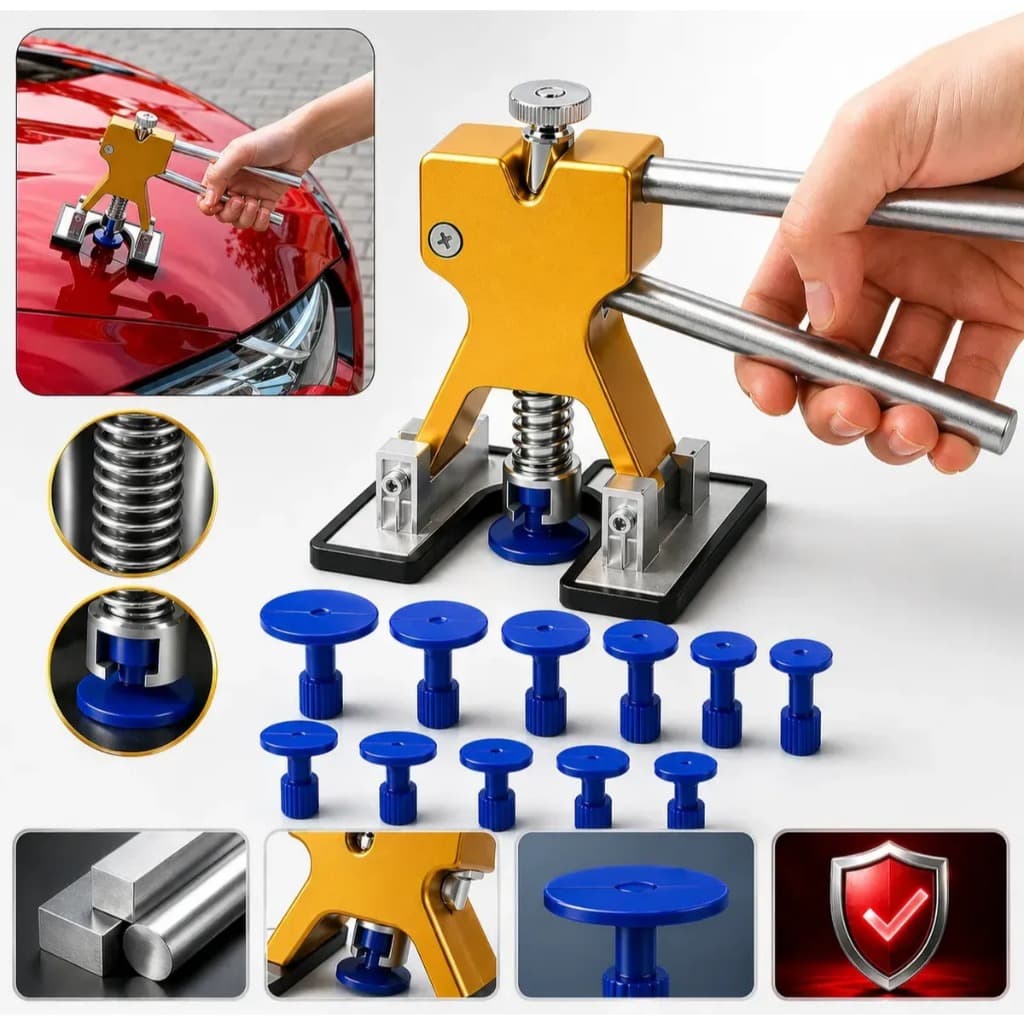 Kit Martelinho Remoção Amassados Carro Ferramentas Reparo 12 Premium