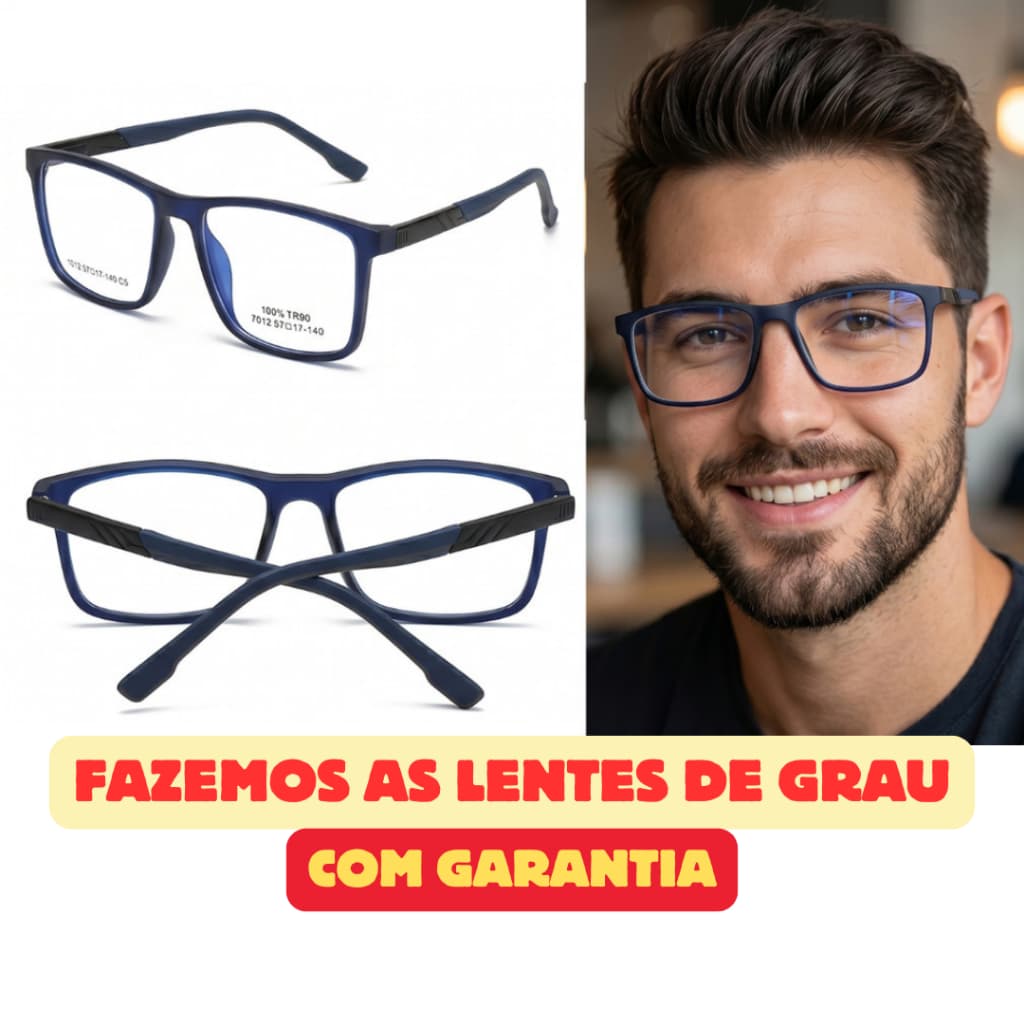 7012-C5 Óculos de Armação TR90 Masculino