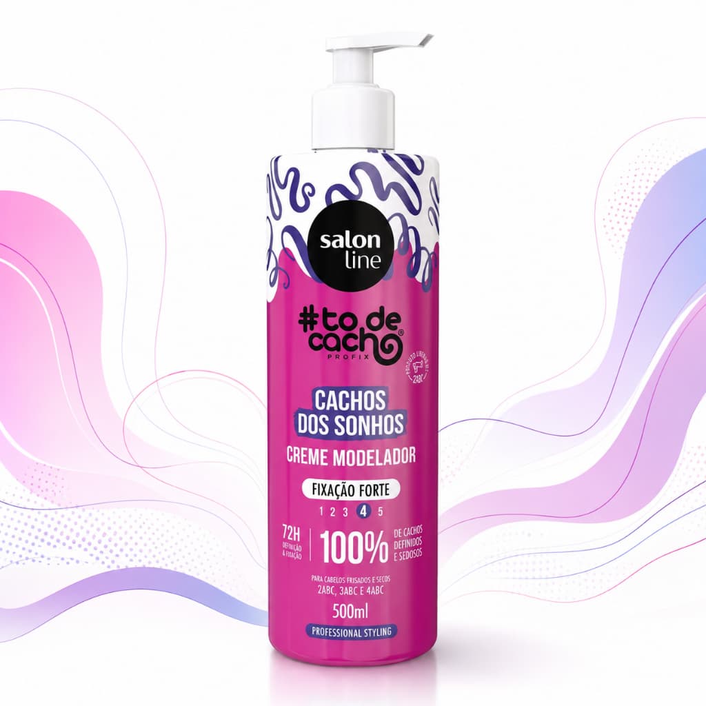 Creme Modelador Para Cachos 500ml Salon Line #todecacho Fixação Forte