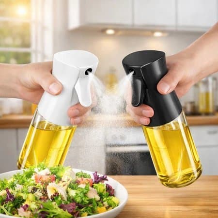 Galheteiro Spray 180ml Vidro Borrifador Azeite Vinagre Molho Dosador Cozinha  Dispenser  Sem Sujeira