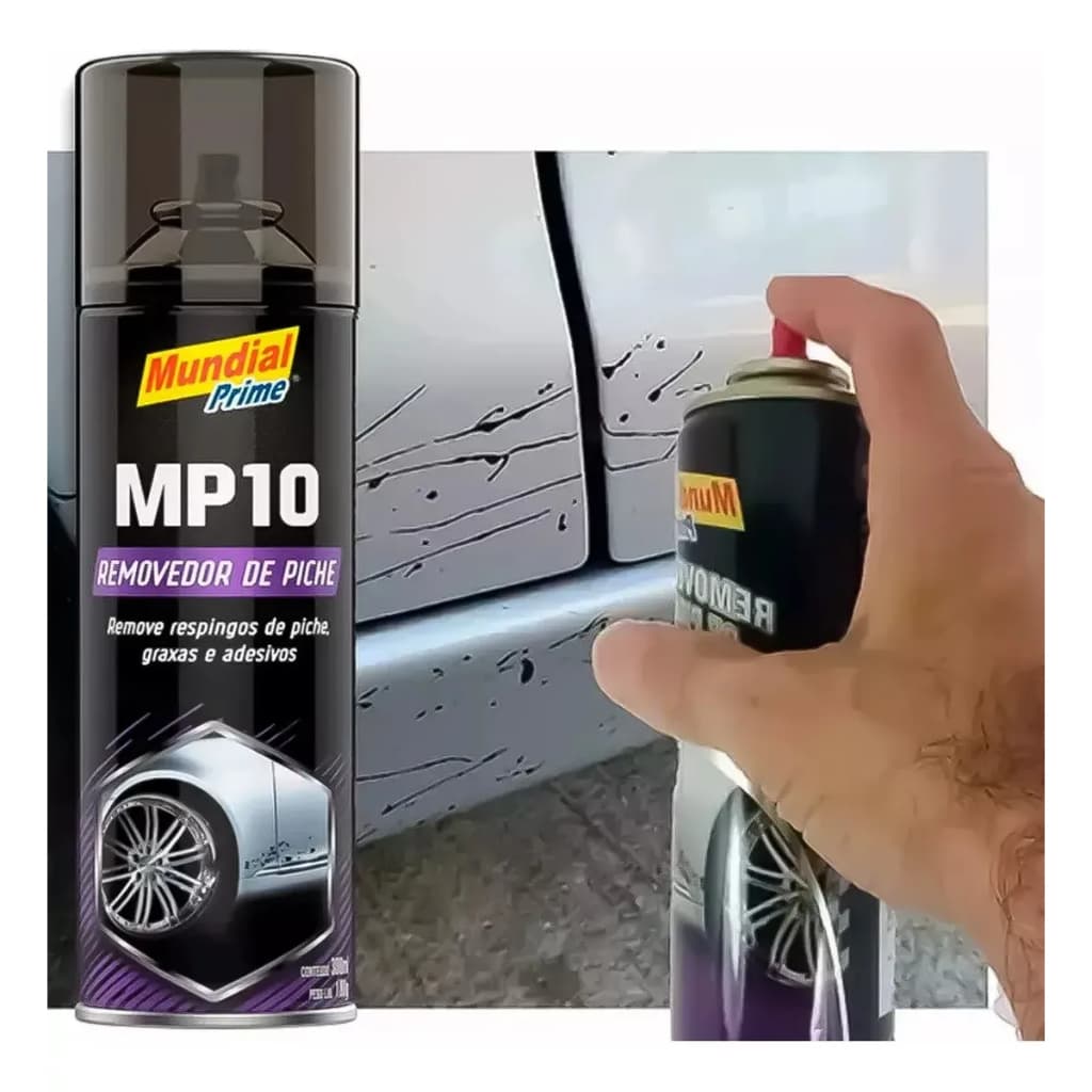 Removedor De Piche E Cola Adesivo MP10 Mundial Prime 300ml Tira Grude Lataria Vidros Pintura Automotiva Desengraxante