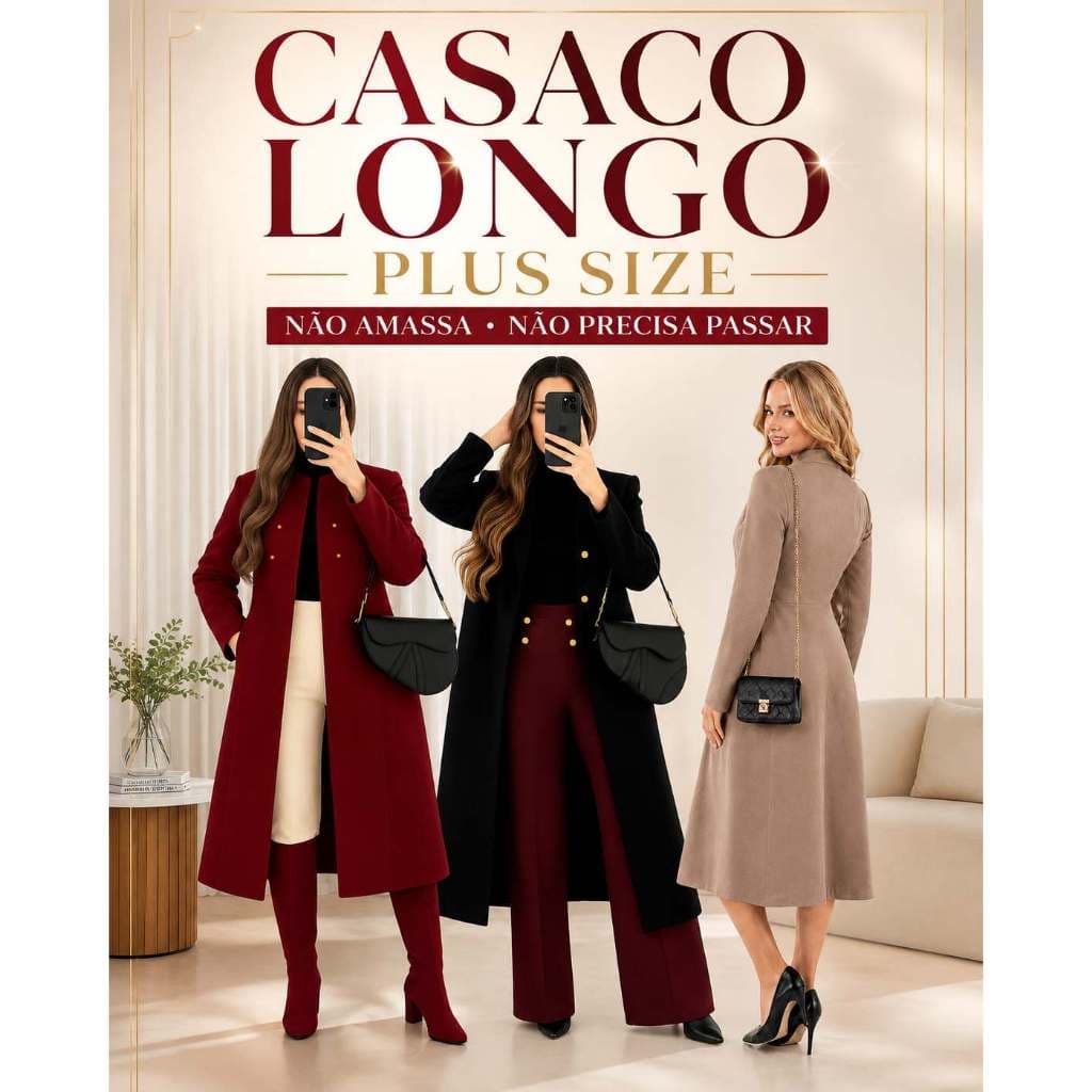 SOBRETUDO ABERTO CASACO FEMININO CARDIGÃ LONGO CASAQUINHO ESTILO BOLERO BLUSÃO COMPRIDO JAQUETÃO ABERTO DE INVERNO