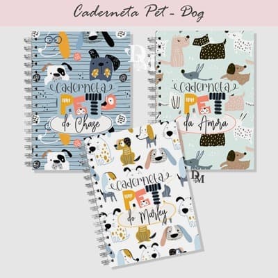 Caderneta de Vacinação para Pets Cão e Gato Capa Dura A5