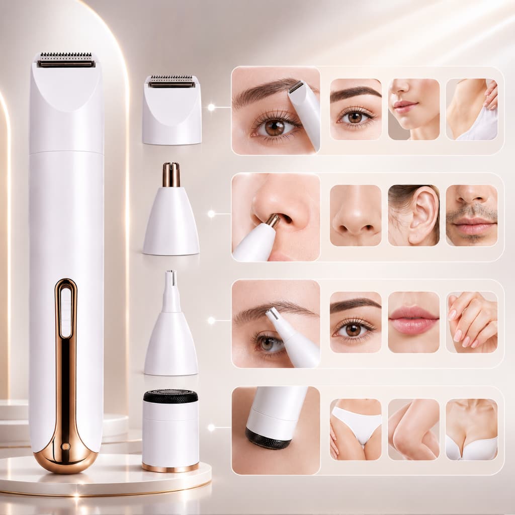 DEPILADOR FEMININO 4 EM 1  CUIDADO COMPLETO PARA SUA BELEZA