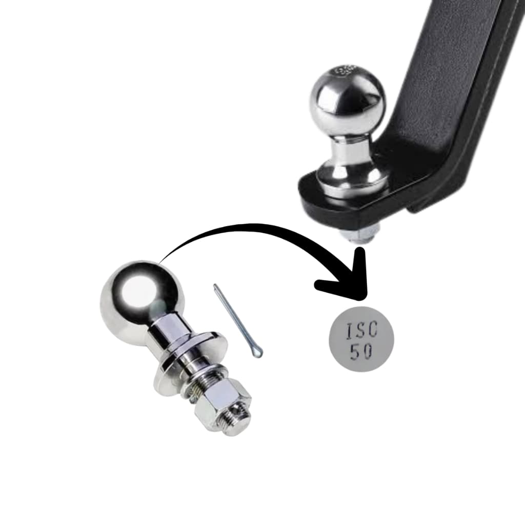 Bola Esfera para Engate Cromada Maciça ISO 50mm Rabicho Reboque Envio Imediato