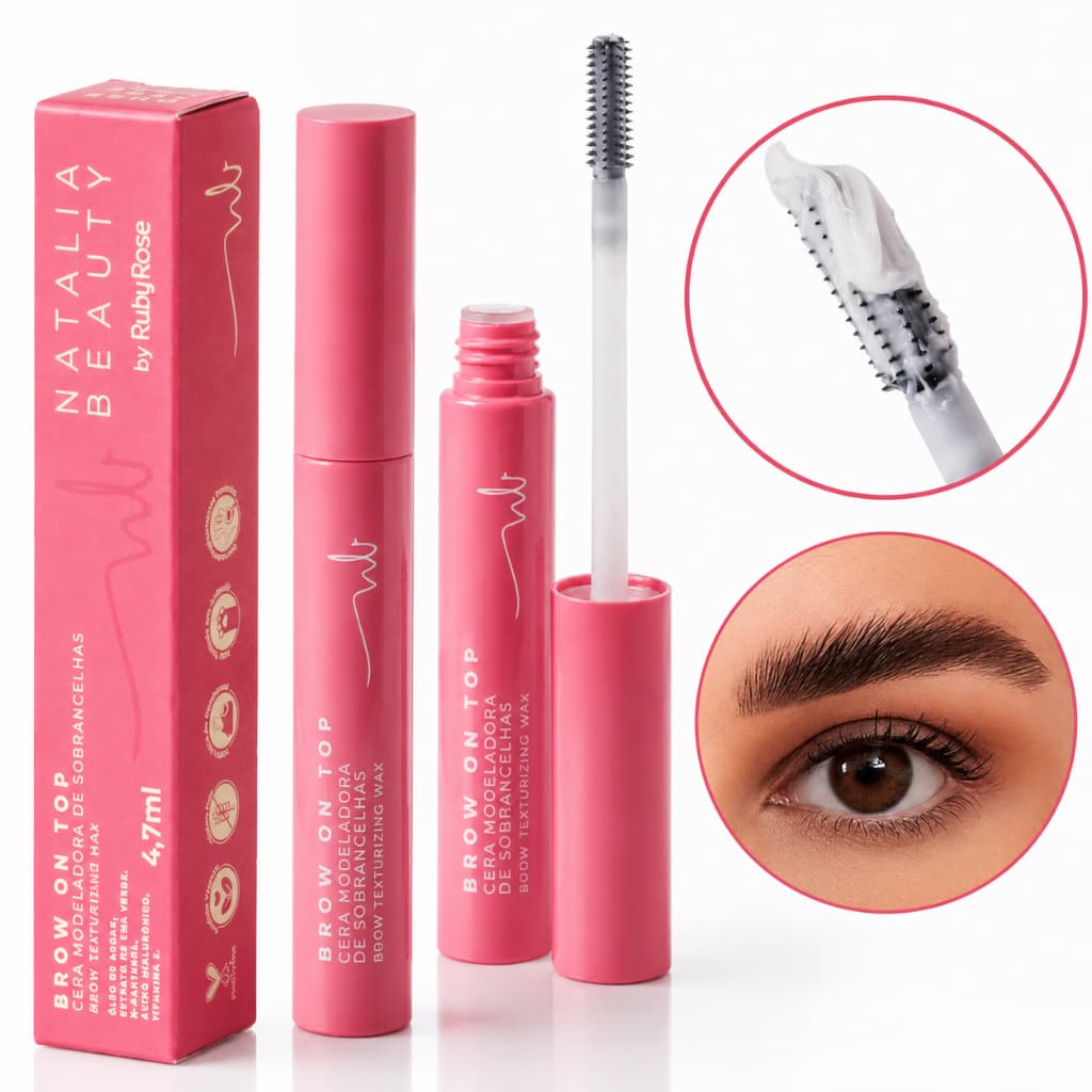 Cera Modeladora de Sobrancelhas Brow On Top 4.7ml Natalia Beauty by Ruby Rose