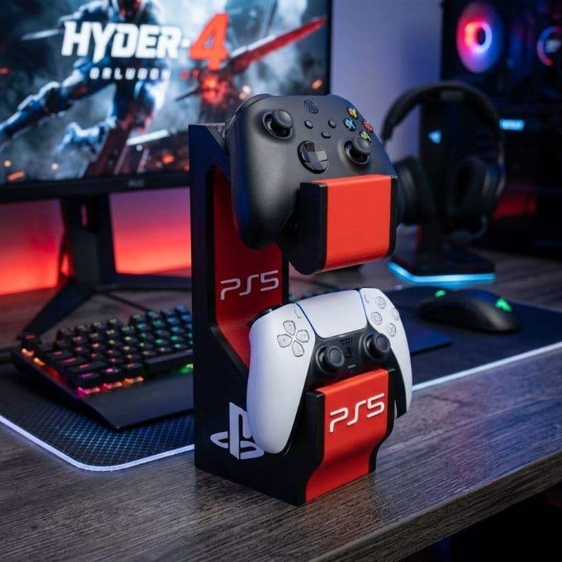 Suporte Duplo Para Controles Playstation Ps4 E Ps5,suporte controle ps5, suporte dualsense ps5, suporte joystick ps5