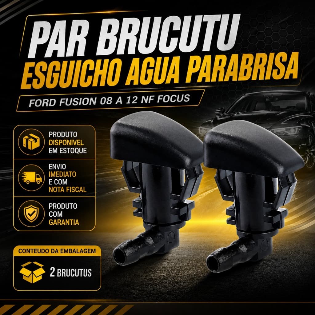 Par Brucutu Esguicho Agua Parabrisa Ford Fusion 08 A 12 Nf Focus