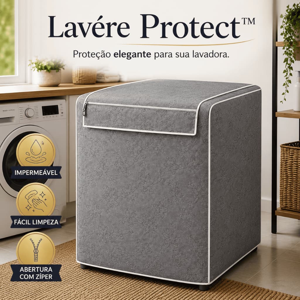 Capa Impermeável Máquina De Lavar Frontal Com Zíper Proteção Contra Poeira E Umidade Tamanho G