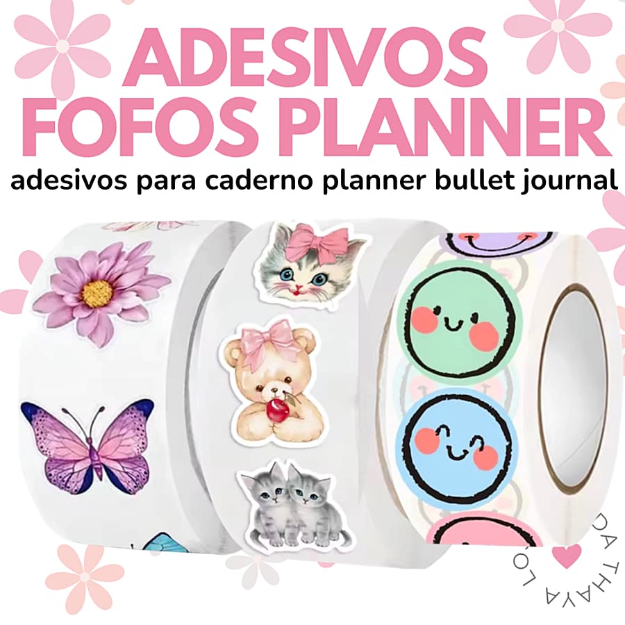 adesivos FOFOS desenho decoração planner bujo bullet journal
