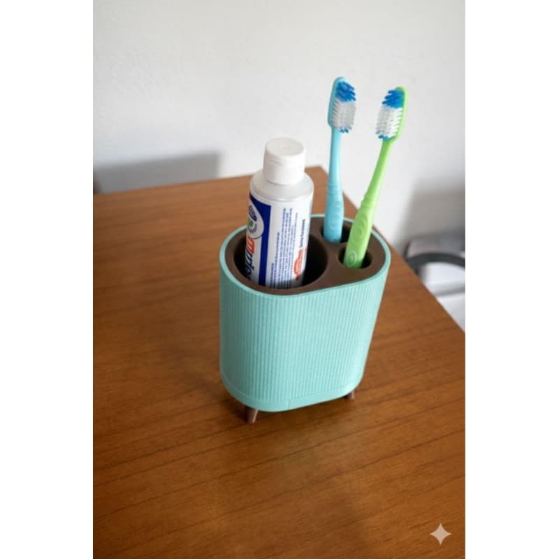 Porta Escovas e Creme Dental Organizador de Bancada