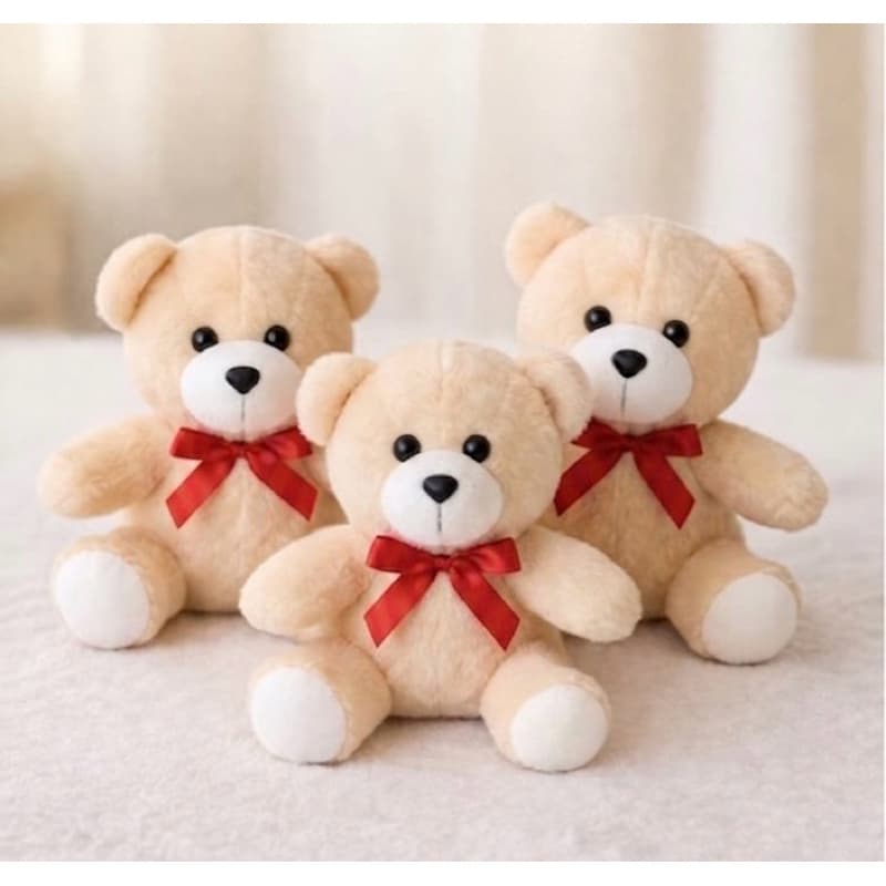 Urso de Pelúcia fofinho Colorido 24 cm Peludinho Urso de Pelúcia