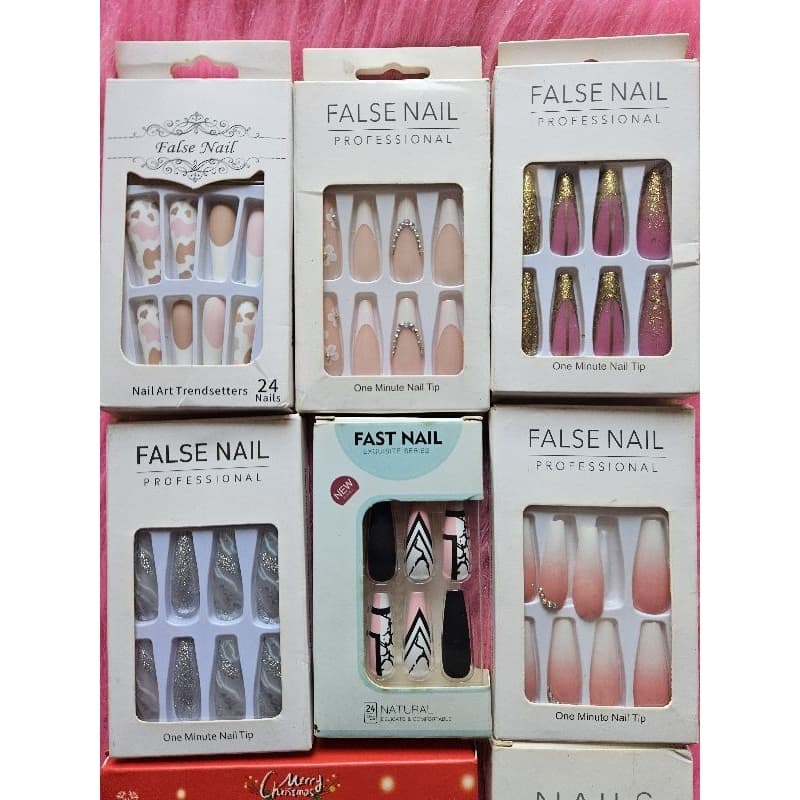 BAZAR/BRECHÓ Kit com 10 Caixinhas de Unhas Postiças Nail Tips - Shein