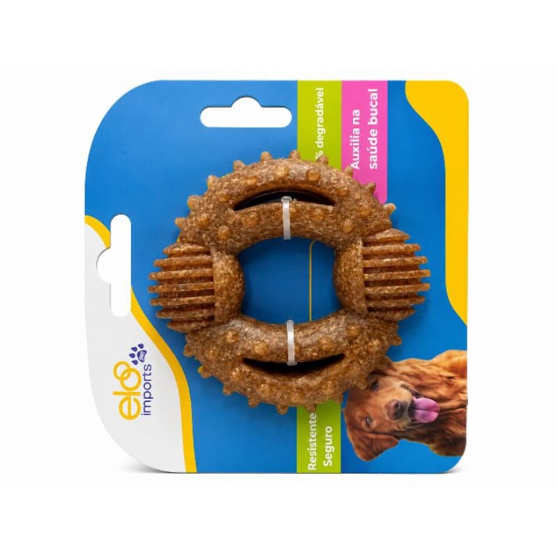 Osso Mordedor Fibra De Arroz Cães Cachorro Limpa Dentes Resistente Alivia Stress