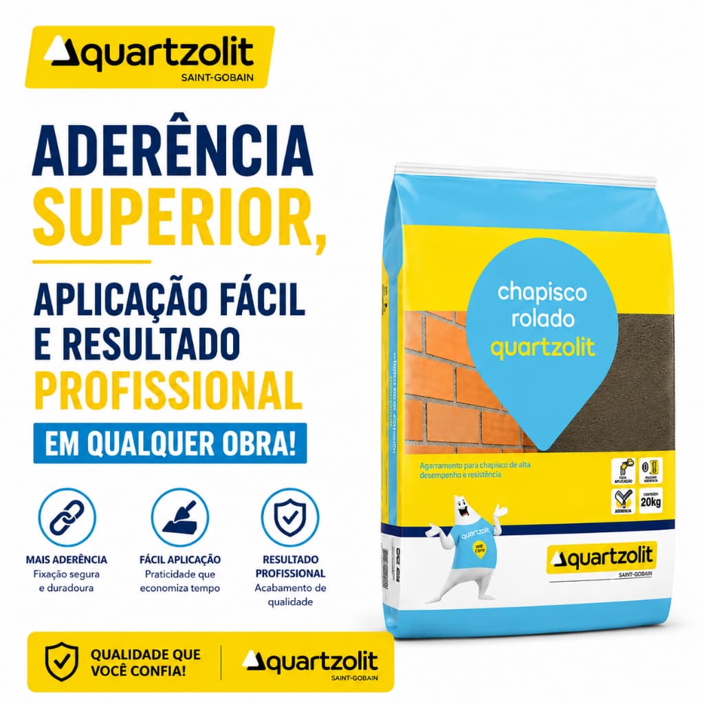 Argamassa Chapisco Rolado 20kg - QUARTZOLIT