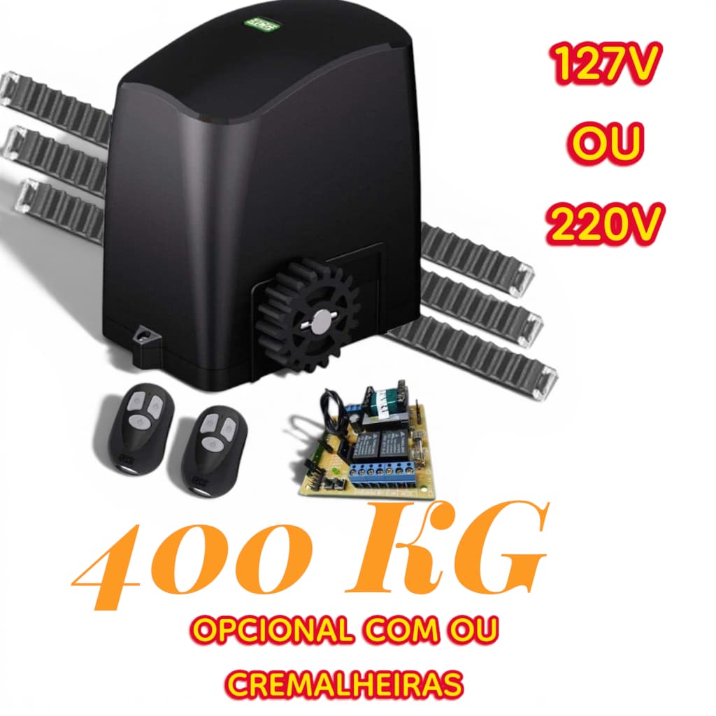 Maquina motor RCG PL MAXXI 400  para portao até 400KG deslizante 127v ou 220v - com ou sem cremalheira