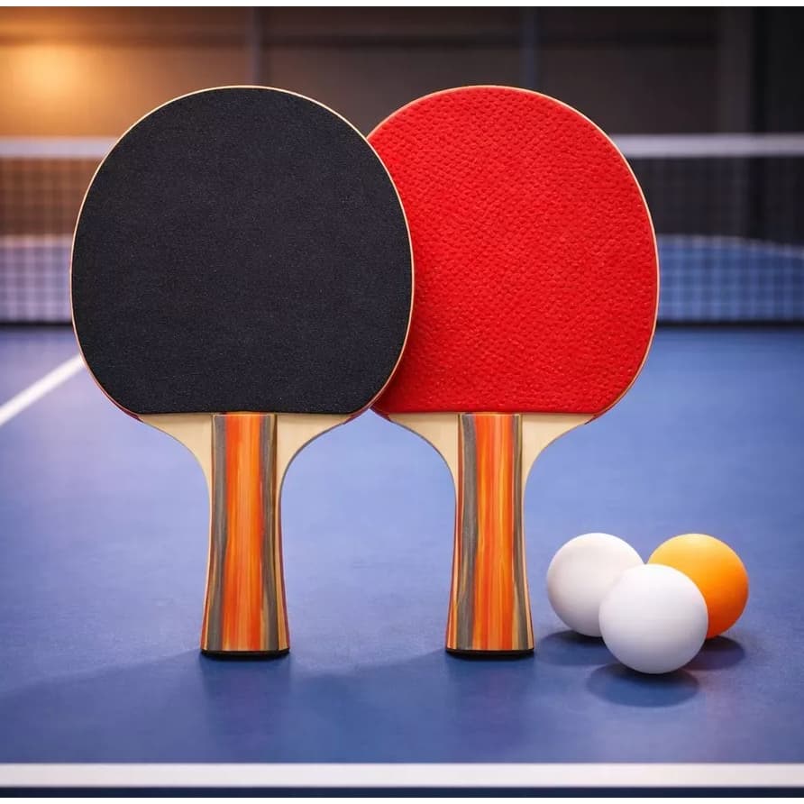 Kit 2 Raquetes Ping Pong Tênis De Mesa Profissional + 3 Bolas