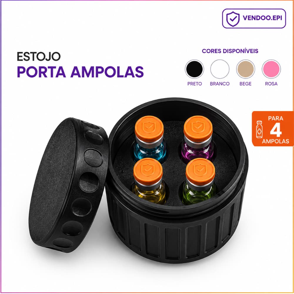 Estojo Porta Ampolas 3ml Organizador Para Peptideos Tirze Vacinas E Injecoes