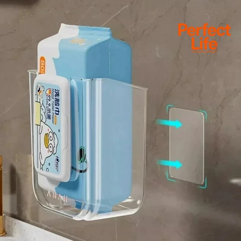 Caixa de Armazenamento, Porta Lenço, Porta Papel, Porta Lenço Umedecido Bebe, Para Parede, Organizador de Banheiro, Casa