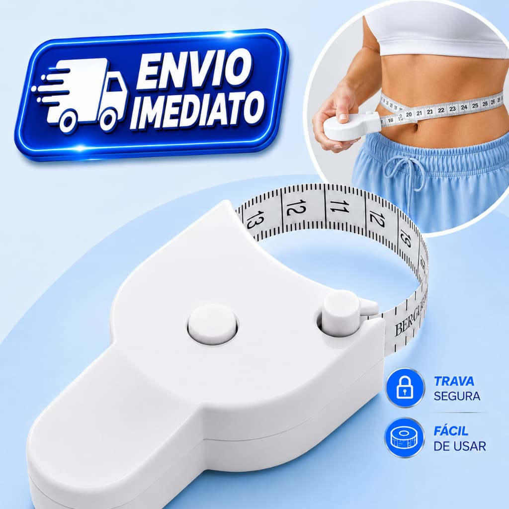 Fita Métrica De Medição Corporal 150cm Retrátil E Portátil Para Academias Fitness Nutricionista