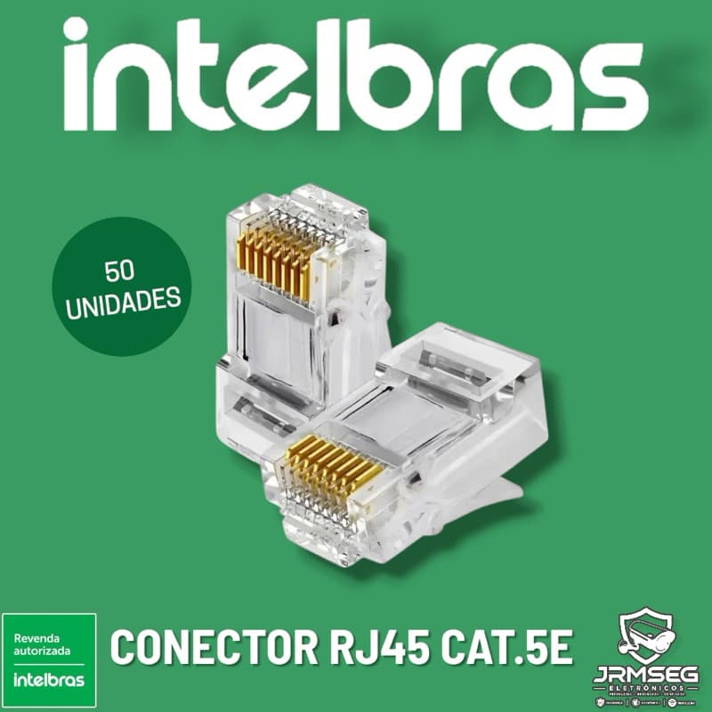 Conector RJ45 CAT5E Intelbras 50 unidades