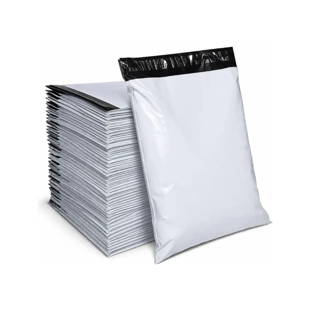 100 Envelopes De Segurança 40x50 Branco Saco Lacre Embalagem