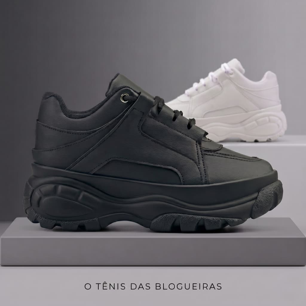 Tênis Feminino Buffalo Casual Plataforma Tratorado Branco Blogueira Promoção Básico Casual