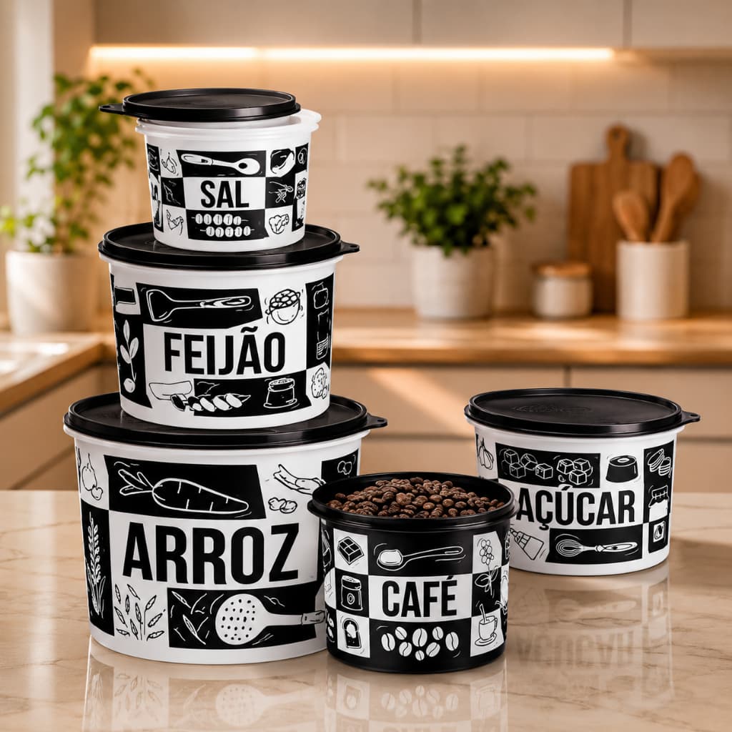 Tupperware Caixas Mantimentos Pop Box Potes Herméticos Para Armazenar