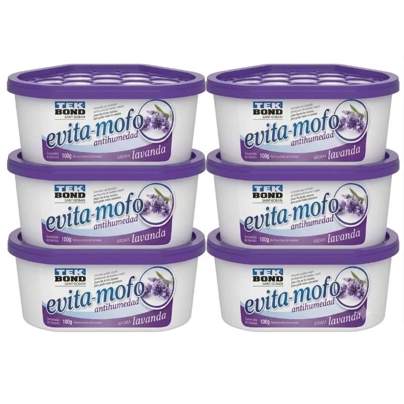 Evita Mofo Lavanda 100g com 6 Uni Antimofo Contra Umidade Armários e Quartos
