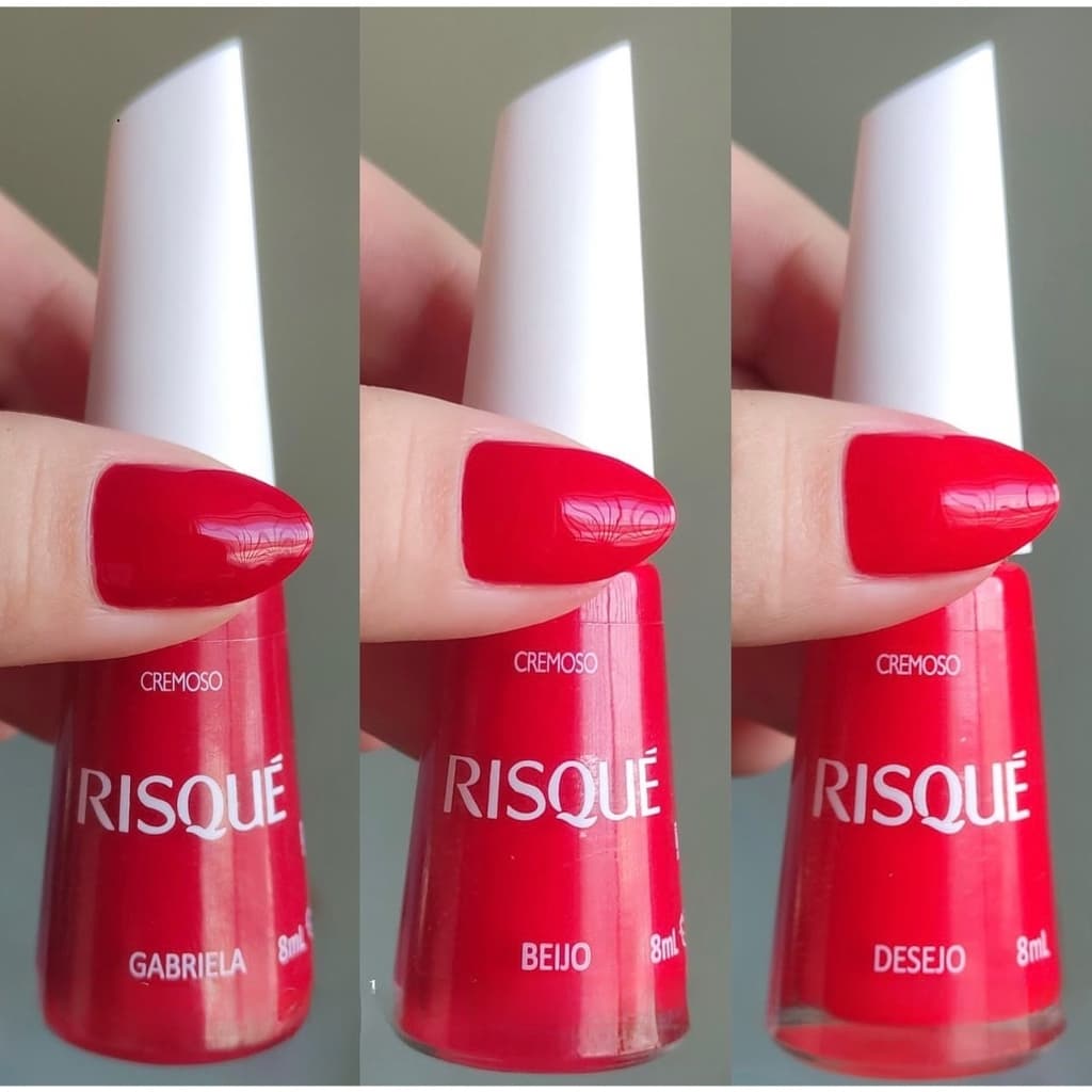 Esmalte vermelho sortidos marca Risque