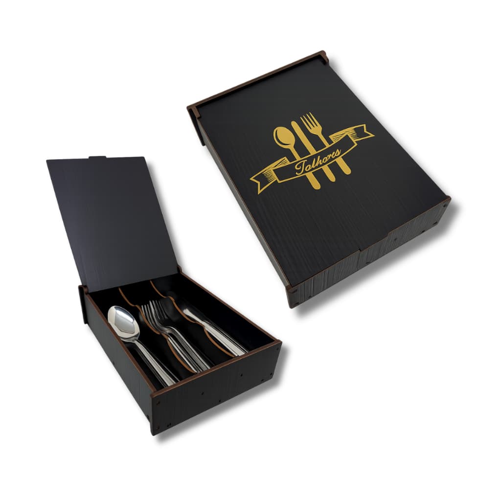 Porta Talheres MDF Organizador Premium Cozinha Gourmet