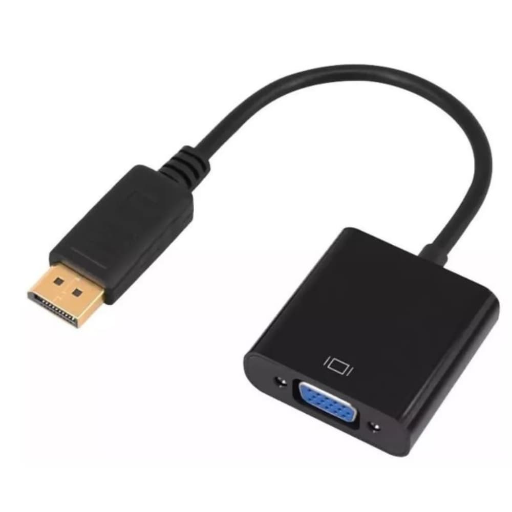 Cabo Adaptador Displayport Vga Conversor Vídeo Para Dell Hp