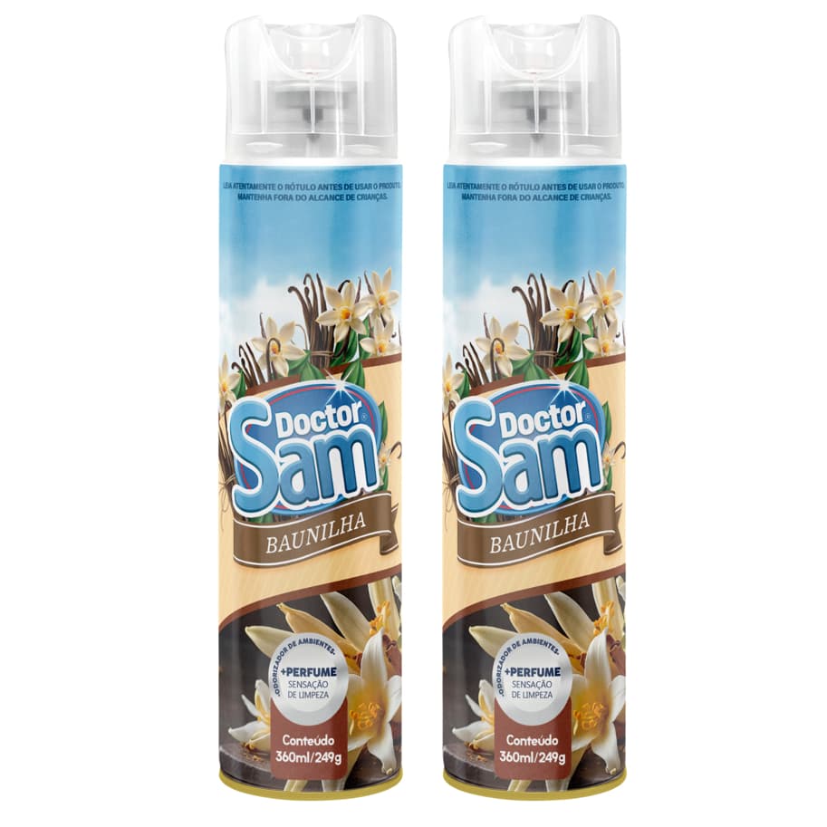 Kit 2 Odorizador Ambiental Baunilha 360ml/249g - Doctor Sam
