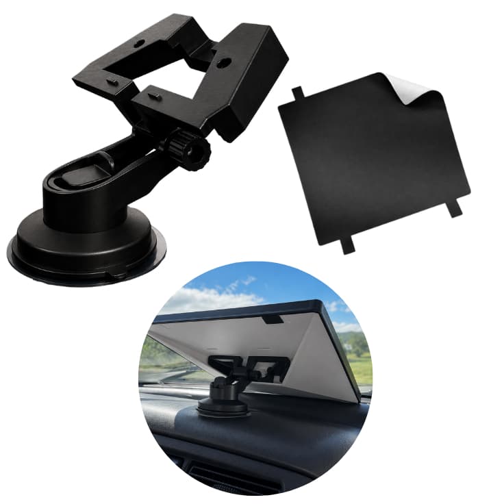 SUPORTE DE PAINEL UNIVERSAL PARA STARLINK MINI COM ADESIVO ANTI REFLEXO COM VENTOSA FIXAÇÃO VEICULAR