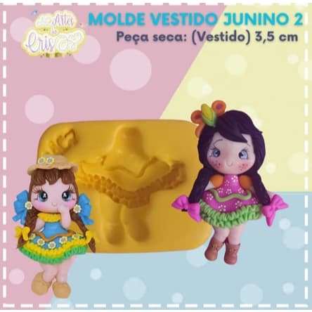 Molde de Silicone/Biscuit - Junino - Artes da Cris