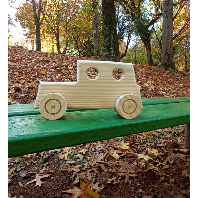 Carrinho Antigo de madeira  Brinquedo de Madeira Brinquedo Montessori Sustentável