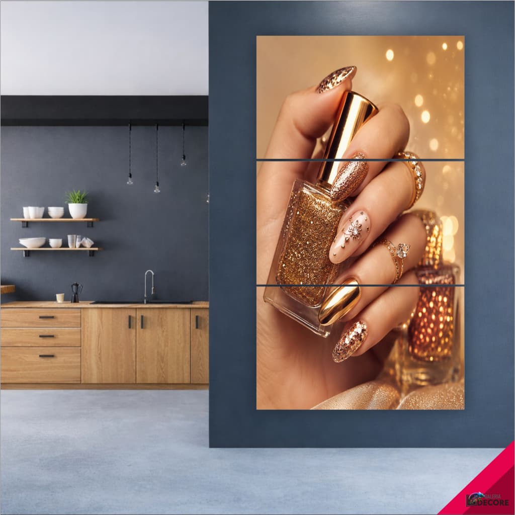 Quadro Decorativo Unhas Decoradas Nails Designer Linda Decoração Salão e Studio de Beleza
