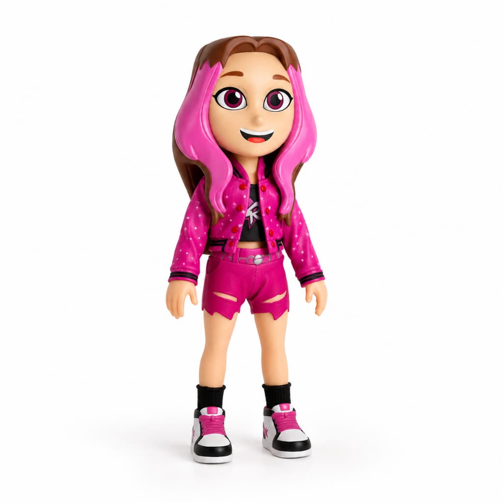 Boneca Emilly Vick Dos Rosa Youtube Brinquedo Infantil 26cm Oficial Kids