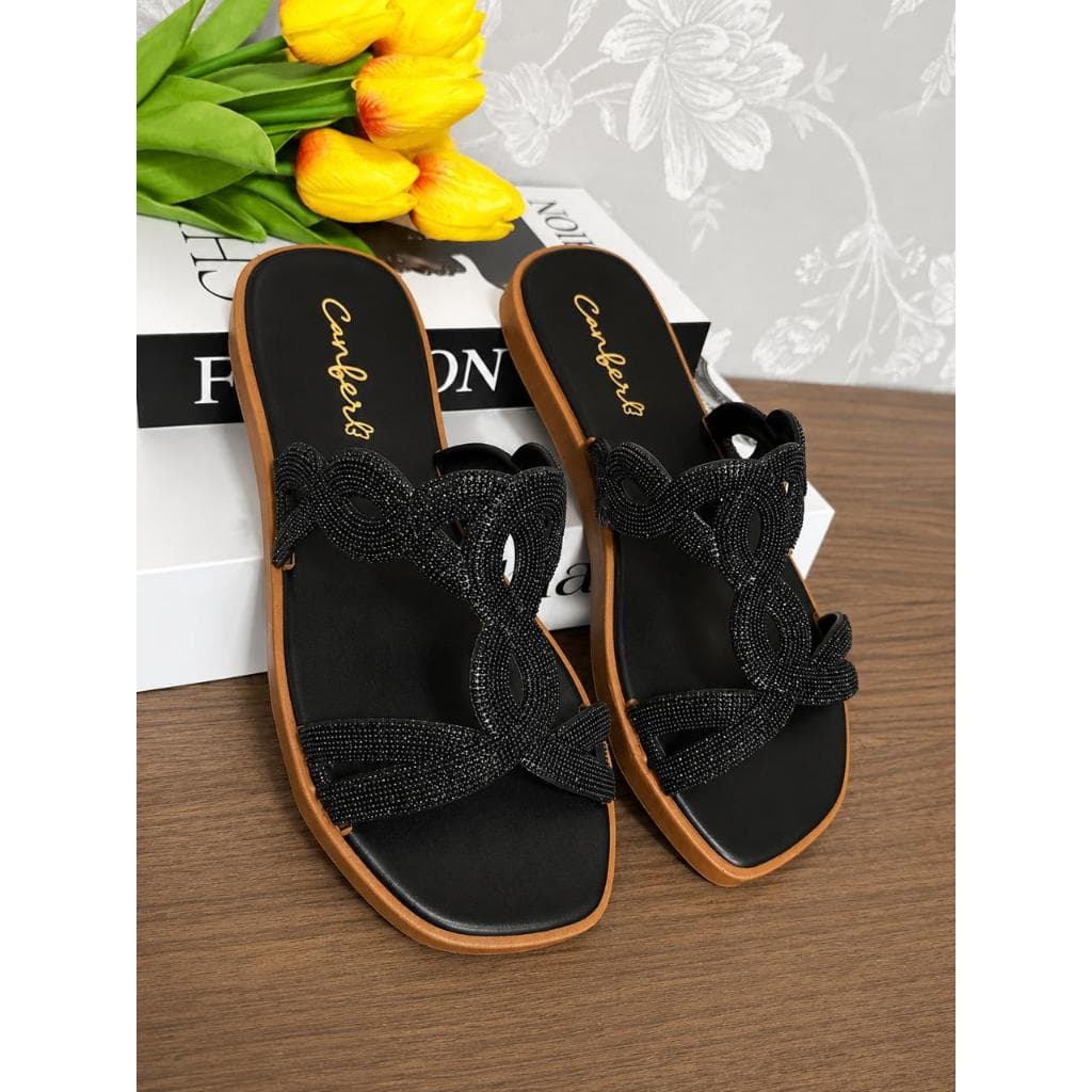 Chinelo Feminino Leve Macio Confortável Com Brilho Elegante Do 35/36 Ao 41/42