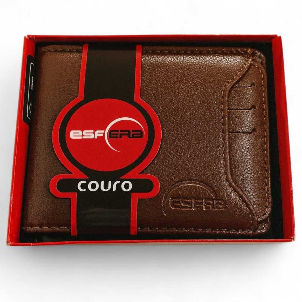 Carteira Esfera Couro Premium Porta cédulas Porta moedas
