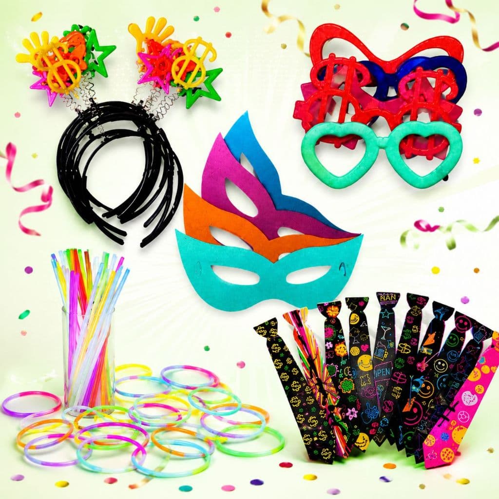 Kit 140 peças Neon Balada Festa Aniversário Adereços Fluorescente Casamento Diversão Garantida