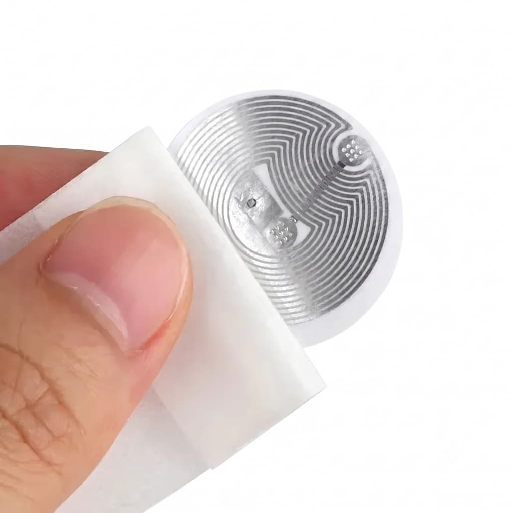 Kit 10 a 50 Etiqueta NFC Ntag215 RFID 13.56MHz 25mm Adesiva Programável para Celular NFC Tag Regravável