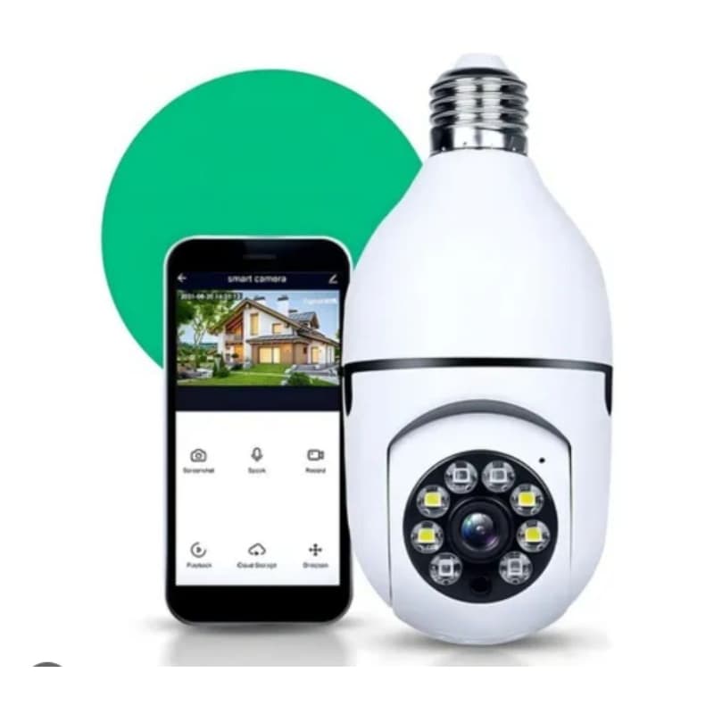 Câmera Lâmpada de segurança 360° visão noturna App genérico Daffu/Yousse