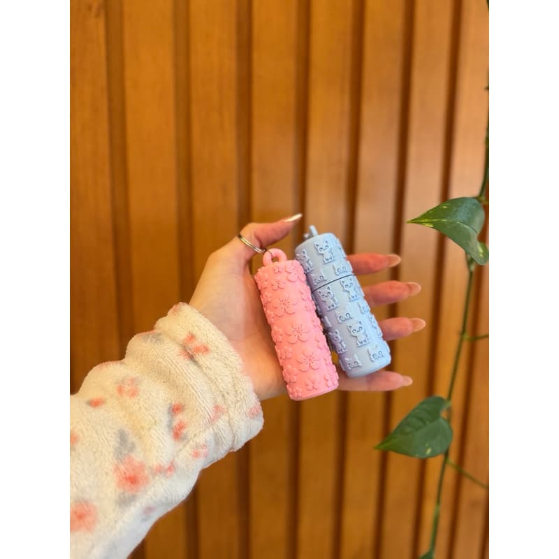 Porta Batom chaveiro portátil lipbalm Nívea organização de bolsa